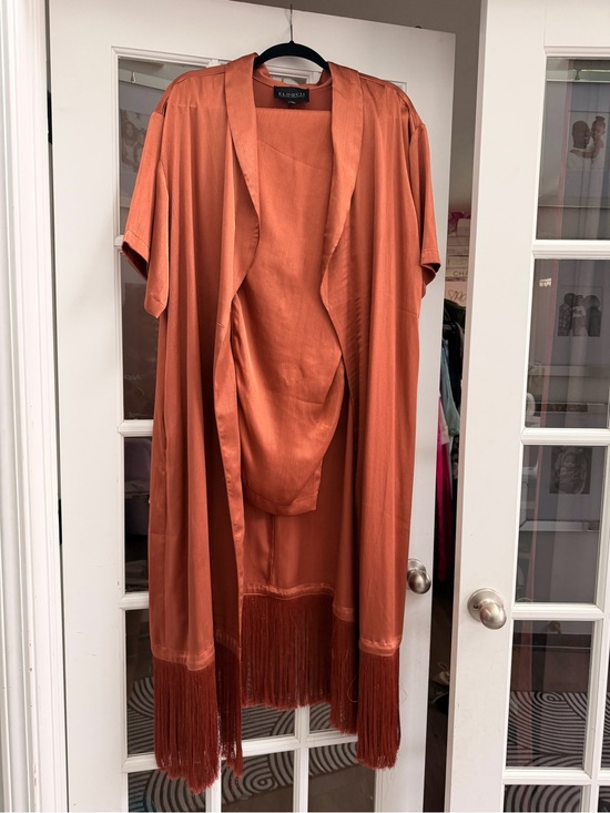 Eloquii Other - Eloquii Rust Orange Fringe Duster